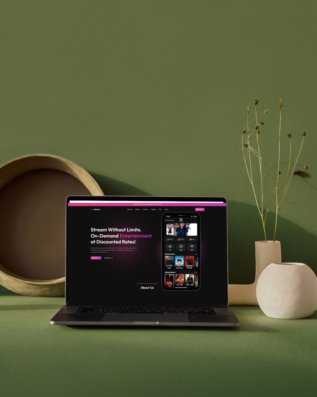 Istream platform website project screenshot